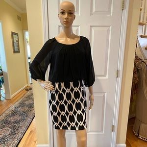 Enfocus Petite Black and white dress size 10P